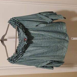 2. Tops - Vince Camuto sea foam off the shoulder top